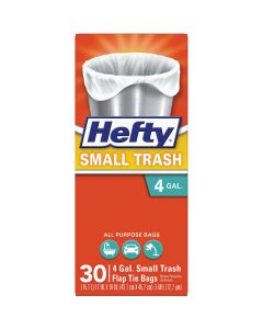 Hefty 4 Gal. Small White Trash Bag (30-Count)