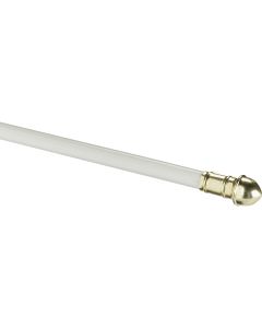 Kenney Dresden 48 In. To 84 In. 7/16 In. Standard Cafe Rod, White