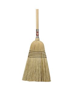 Nexstep 14 In. W. x 59 In. Lacquered Wood Handle Commercial Janitor Corn Broom