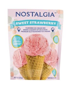 Nostalgia 8 Oz. Strawberry Individual Ice Cream Packets