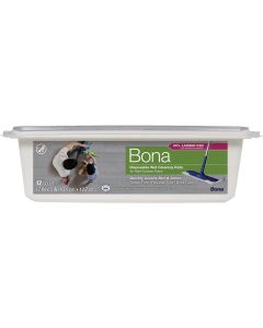 Bona Express 5 In. W. x 17 In. L. Wet Hard Surface Floor Disposable Cleaning Pad (12-Count)