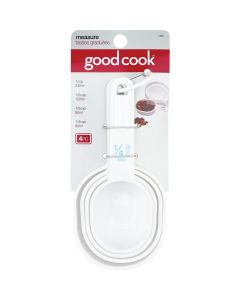 Goodcook White Plastic Measuring Cup Set (4-Piece)