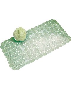 iDesign Pebblz 13.5 In. x 26 In. Green Bath Mat