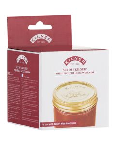 Kilner Wide Mouth Preserve Jar Screw Band (6-Count)