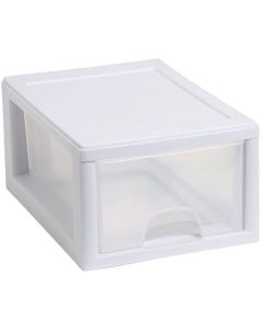 Sterilite 8 In. x 6 In. x 12 In. 6 Quart White Stackable Storage Drawer