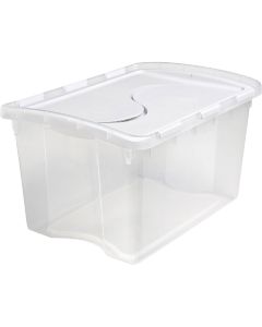 Sterilite 48 Qt. Clear Hinged Lid Storage Tote