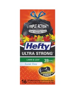 Hefty Ultra Strong 39 Gal. Extra Large Black Trash Bag (16-Count)