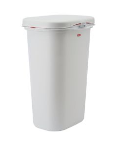 Rubbermaid 52 Qt. White Wastebasket with Lid