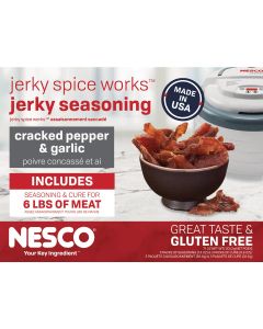 Nesco Cracked Pepper & Garlic Jerky Seasoning, 6 Lb. Yield