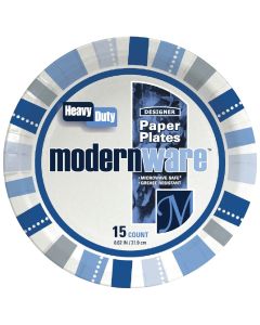 AJM 9 In. ModernWare Paper Plate (15-Count)