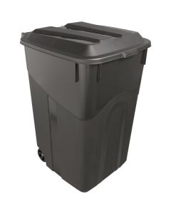 United Solutions Rough and Rugged 45 Gal. Wheeled Trash Can with Attached Lid