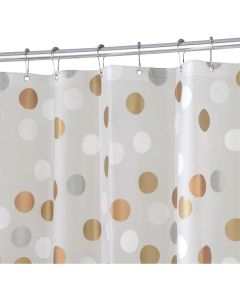 iDesign 72 In. x 72 In. Gilly Dot PEVA Shower Curtain