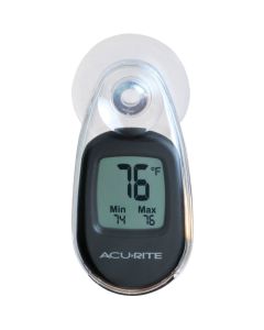 Acurite -4 deg F to 158 deg Fahrenheit Black Window Thermometer