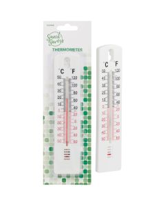 Smart Savers -20 to 120 F, -30 to 50 C White Window Thermometer