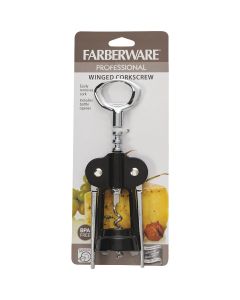 Farberware Pro Hi-Tech Black Wing Corkscrew Bottle Opener