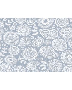 Con-Tact Grip Print 18 In. x 4 Ft. Paisley Pewter Non-Adhesive Shelf Liner