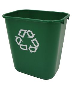 Rubbermaid 28 Qt. Green Recycling Wastebasket