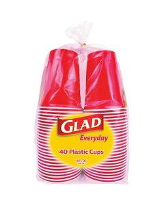 Glad Everyday 18 Oz. Red Plastic Cups (40-Count)