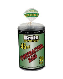 Brute Super Tuff 45 Gal. Contractor Black Trash Bag (20-Count)