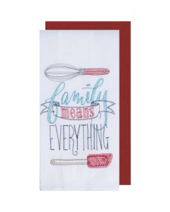 Kay Dee Designs Family Means Everything Embroidered Kitchen Towel (2-Pack)