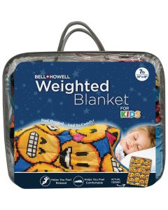 Bell+Howell Kids 7 Lb. Weighted Blanket- Emoji