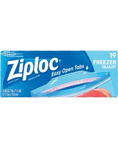 Ziploc 1 Qt. Double Zipper Freezer Bag (19-Count)