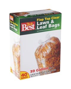 Do it Best 39 Gal. Clear Flap Tie Lawn & Leaf Bag (40-Count)