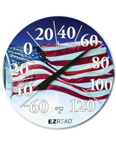 EZRead 12.5 In. Dial Thermometer with American Flag