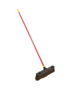 Quickie Bulldozer 18 In. Rough Surface Push Broom with 60 In. Handle