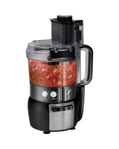 Hamilton Beach Stack & Snap 10-Cup Black Food Processor with Big Mouth