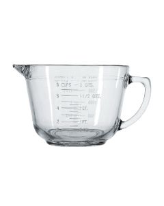 Anchor Hocking Essentials 8 Cup Clear Glass Measuring Batter Bowl