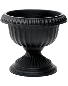 Novelty 18 In. W. x 14.5 In. H. x 18 In. L. Poly Black Urn