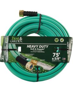 Best Garden 5/8 In. Dia. x 75 Ft. L. Heavy-Duty Soft & Supple Garden Hose