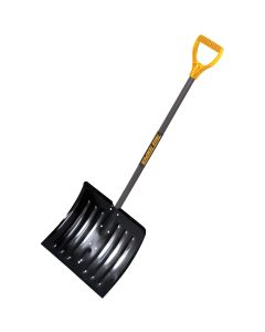 True Temper 18 In. Steel Snow Shovel with Steel Wear Strip and 37 In. Wood Handle