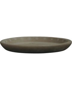 Ceramo 4 In. Dark Basalt Clay Standard Flower Pot Saucer