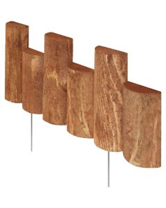 Greenes Fence 5 In. to 7 In. H. x 18 In. L. Cedar Flexible Half-Log Lawn Edging