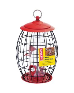 Stokes Select Sweet Tweet Cafe Red Plastic 1 Lb. Capacity Cage Bird Feeder