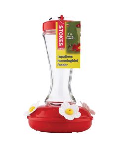 More Birds 8 Oz. Glass Impatiens Hummingbird Feeder