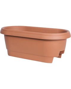 Bloem 24 In. L. Resin Terra Cotta Deck Rail Planter