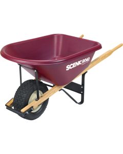 Scenic Road 6 Cu. Ft. Tradesmen Duty High-Density Poly Wheelbarrow