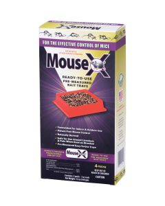 MouseX Disposable Mouse Pre-Measured Bait Tray (4-Pack)