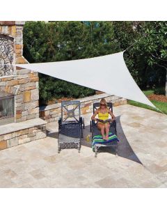 Coolaroo 11 Ft. 10 In Pebble High Density Polyethylene Ready To Hang Shade Sail Canopy