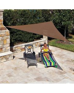 Coolaroo 11 Ft. 10 In Mocha High Density Polyethylene Ready To Hang Shade Sail Canopy