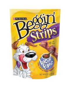 Purina Beggin' Strips Bacon Flavor Chewy Dog Treat, 6 Oz.