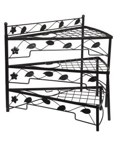 Best Garden Black Steel 17 In. H. Adjustable Plant Stand