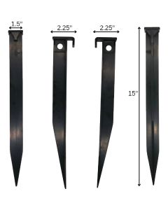 Master Mark Do-All 15 In. Black Plastic Tree and Plant Stake