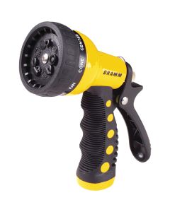 Dramm Heavy-Duty Metal 9-Pattern Nozzle, Yellow