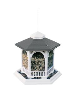 Cherry Valley White Plastic 10 Lb. Capacity Gazebo Bird Feeder