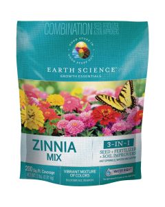 Earth Science All-In-One 2 Lb. 200 Sq. Ft. Coverage Zinnia Wildflower Seed Mix