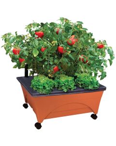 City Pickers 24 In. W. x 20 In. H. x 24 In. L. Terra Cotta Resin Portable Patio Garden Kit